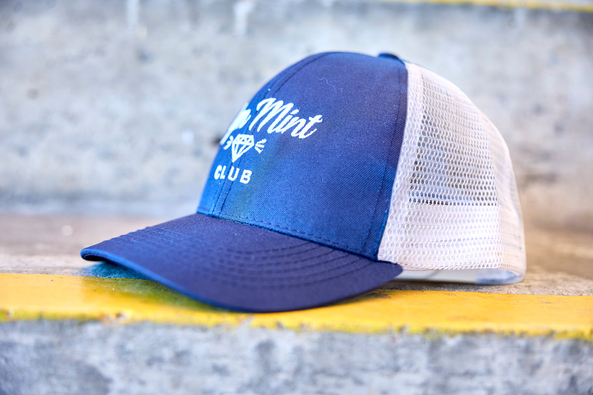Blue & White Mesh Cap